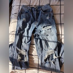 distressed blue pacsun ‘dad jeans,’ high waist, size 27